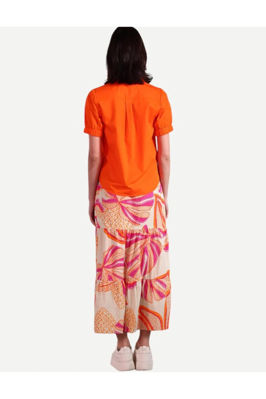 Clover SS Button Up Top