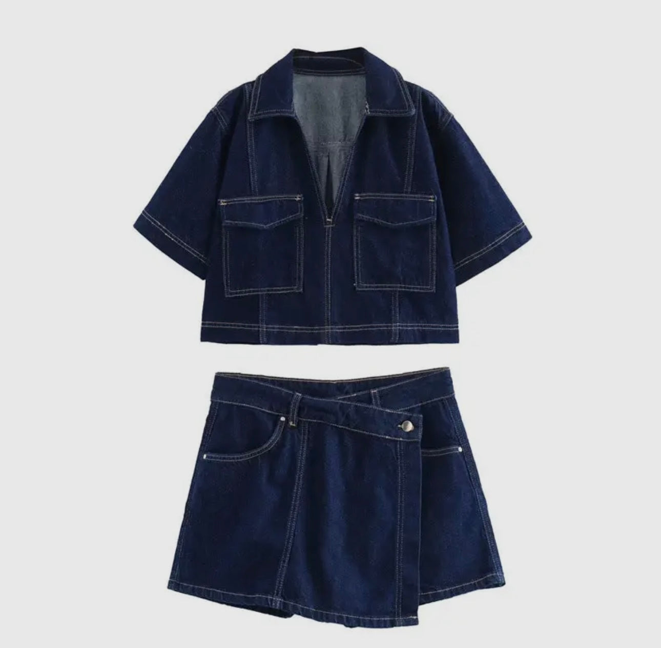 Dark Denim Skort (Set)