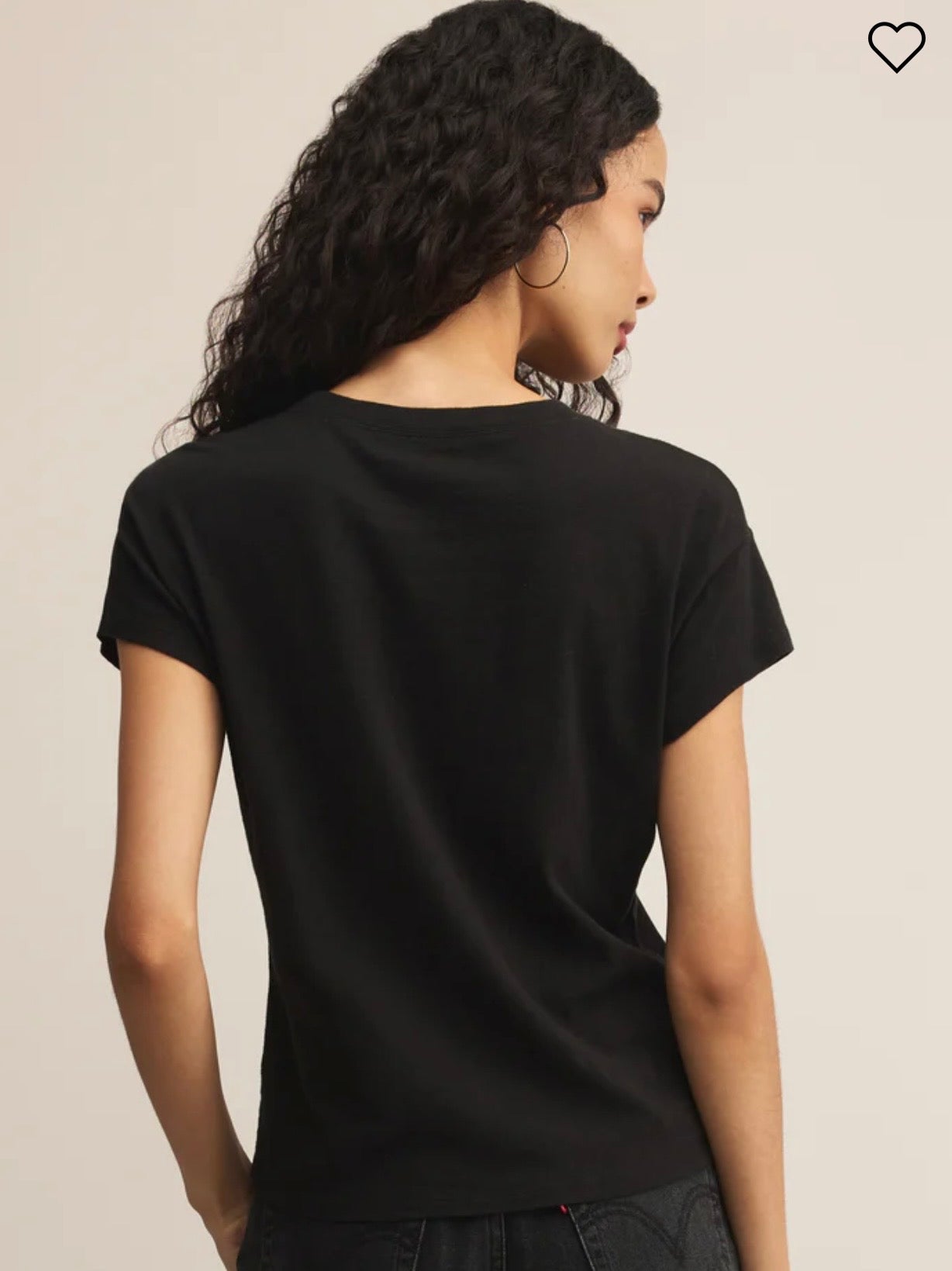 Black Modern Slub Tee