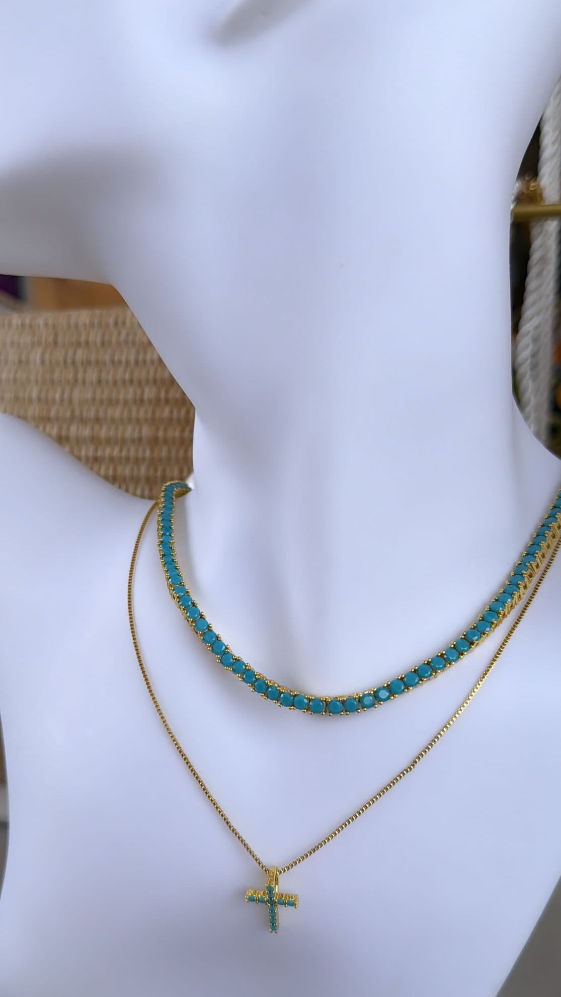 Turquoise Tennis Necklace