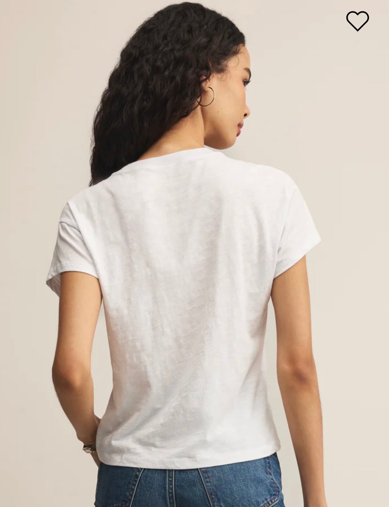 White Modern Slub Tee