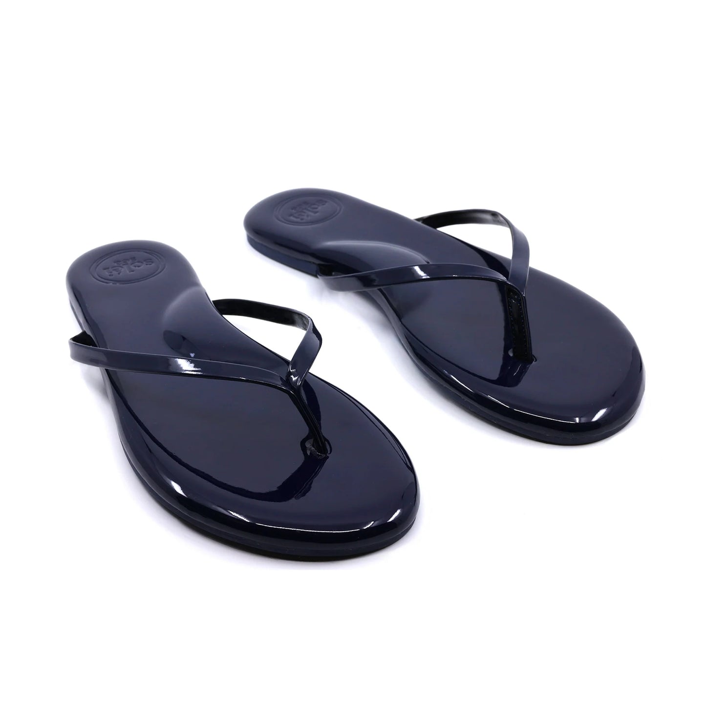 Navy Patent Flip Flop