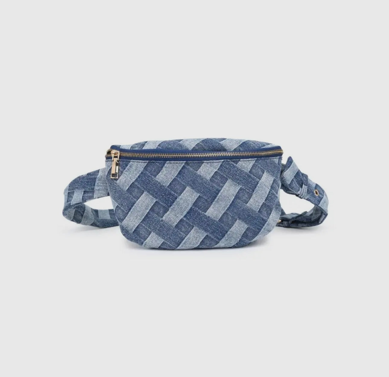 Denim Woven Belt Bag