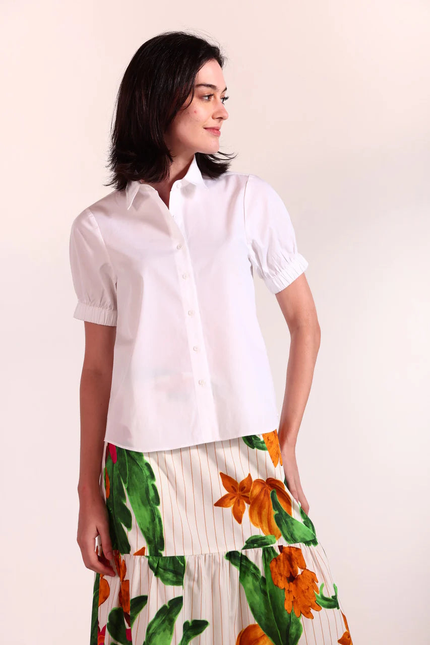 Clover SS Button Up Top