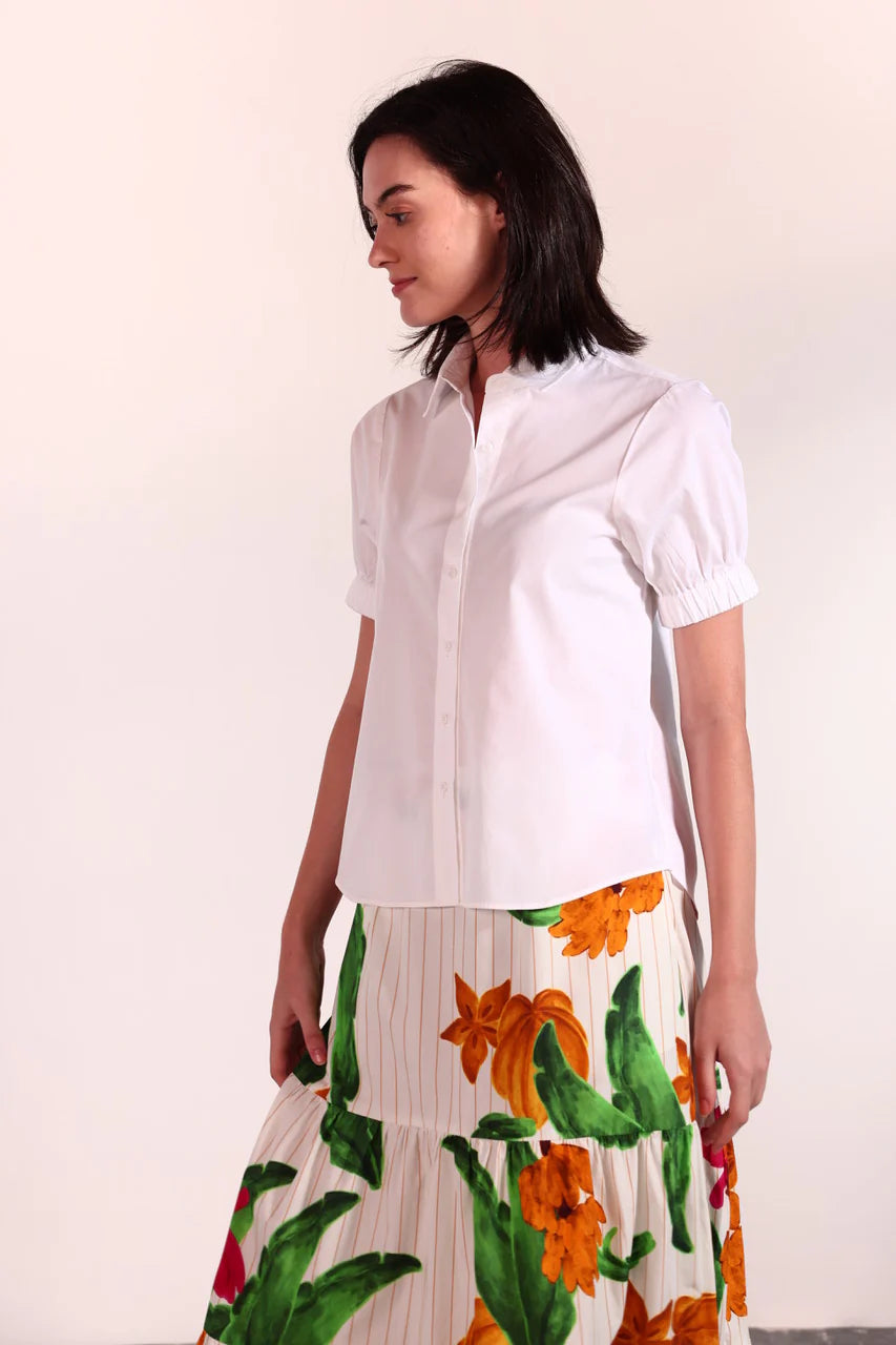 Clover SS Button Up Top