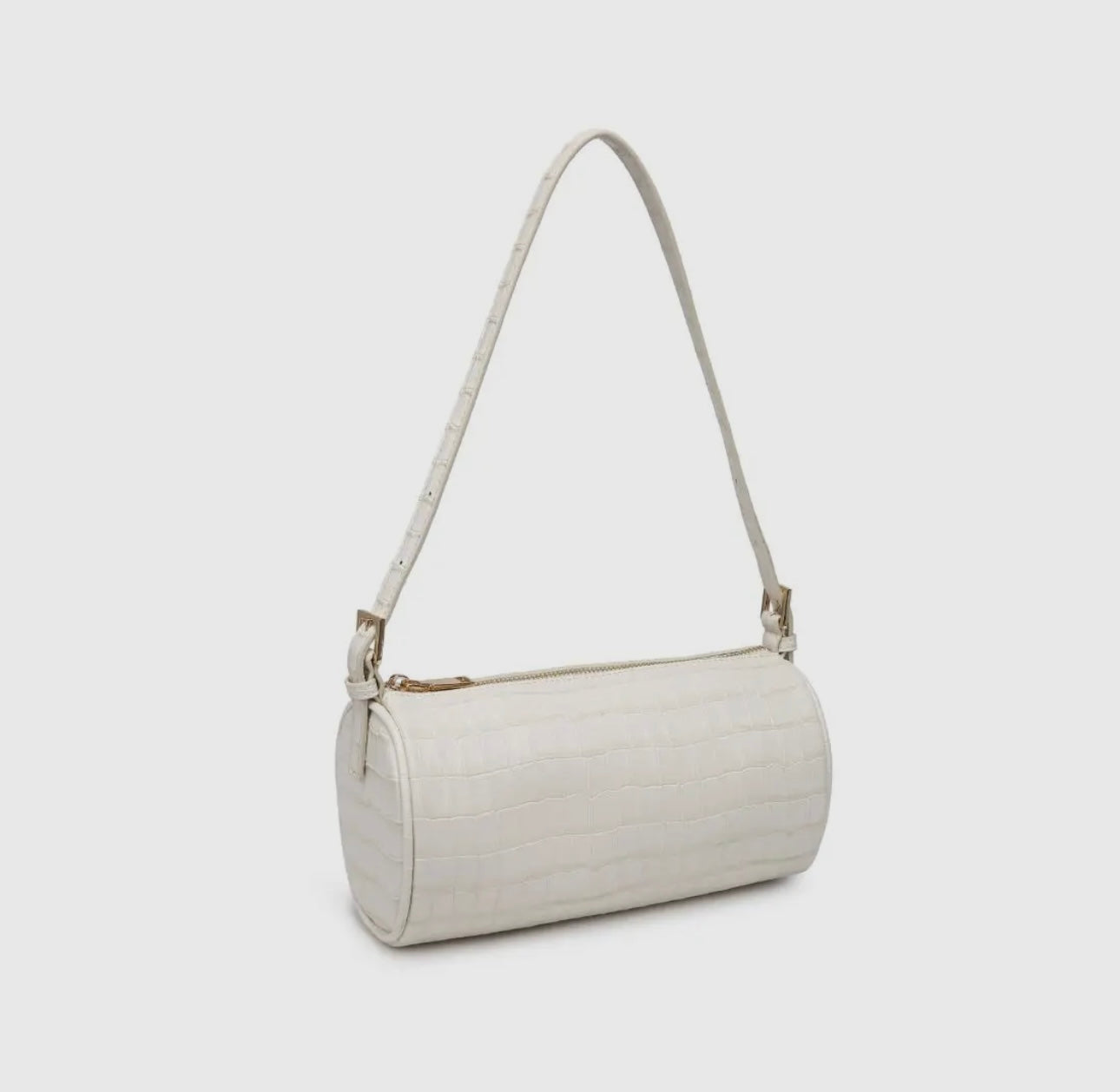 Bone Croco Shoulder Bag