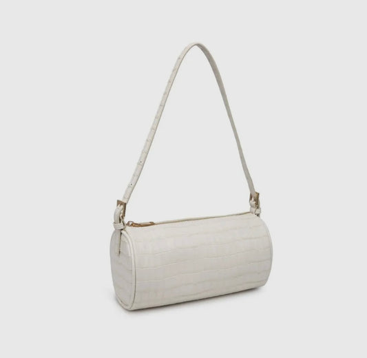 Bone Croco Shoulder Bag