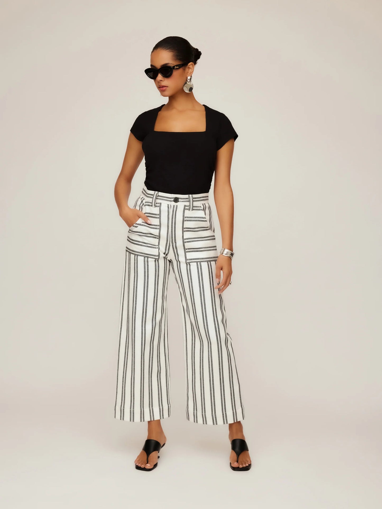 Striped Cropped Pant