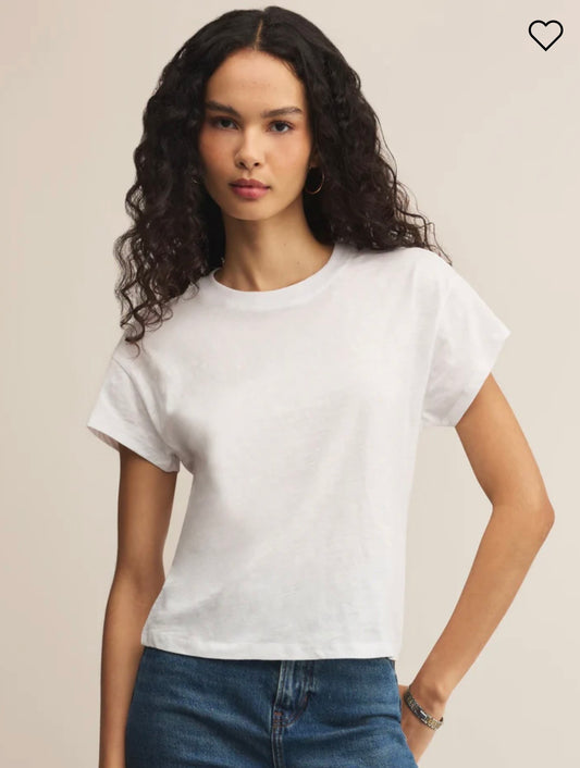 White Modern Slub Tee