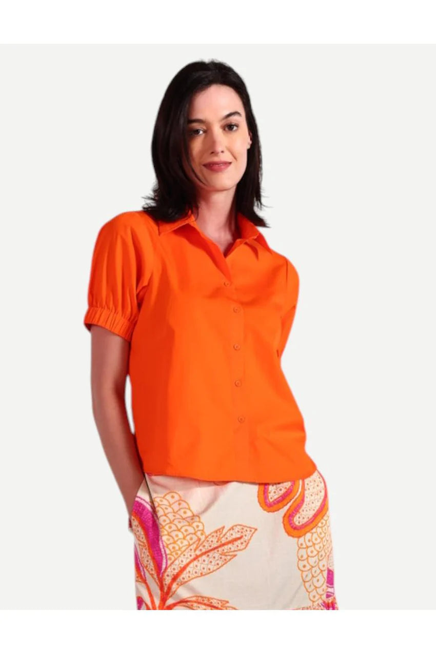 Clover SS Button Up Top