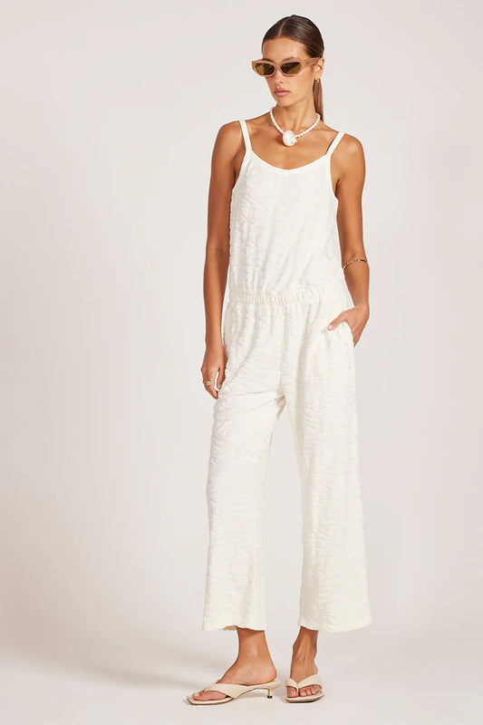 Linen Cropped Wide Leg Jumpsuit