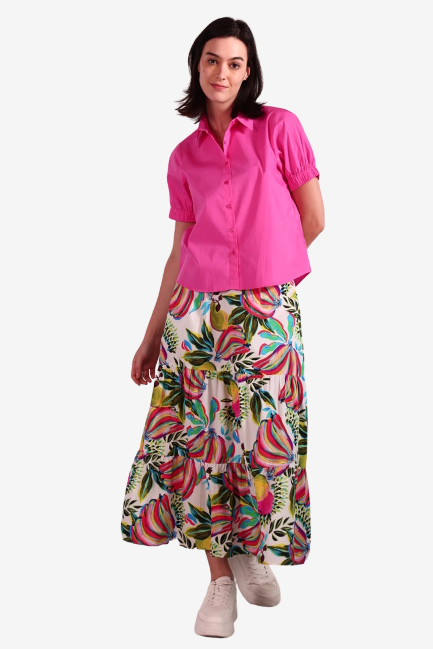 Clover SS Button Up Top