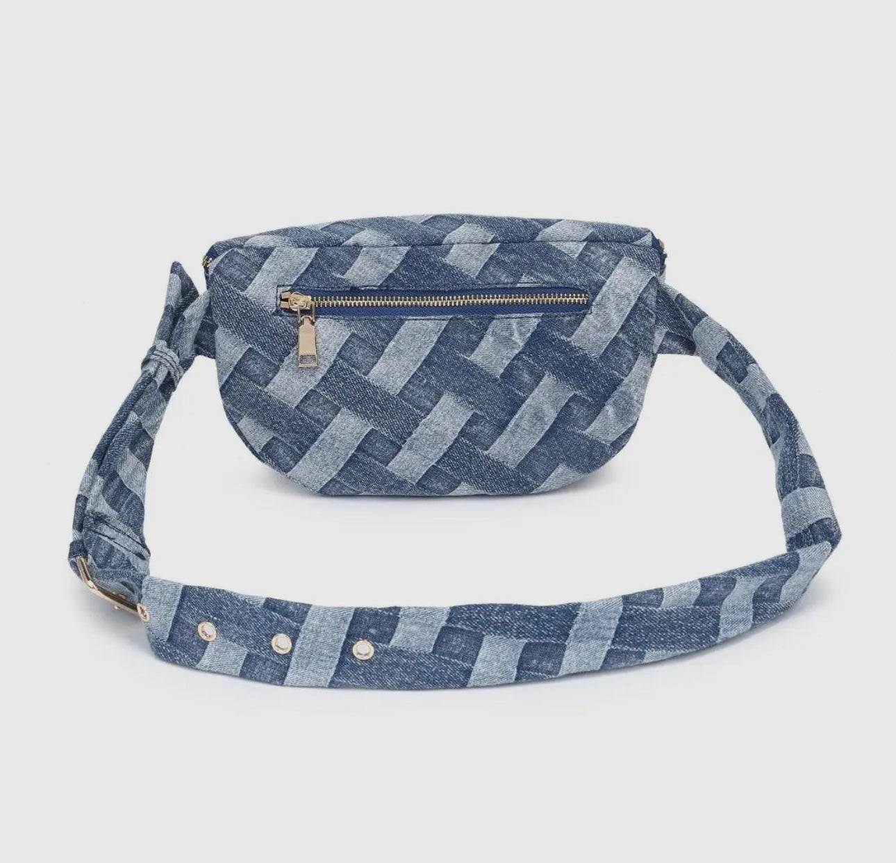 Denim Woven Belt Bag