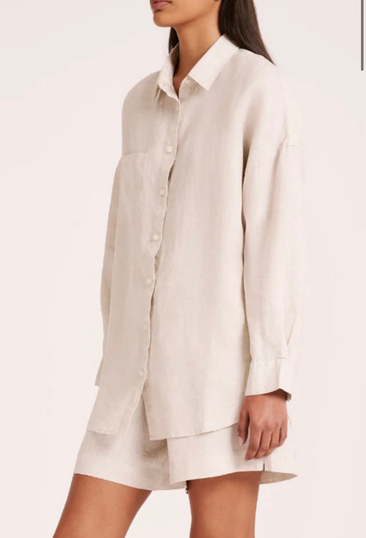 Lounge Linen Button Down Shirt