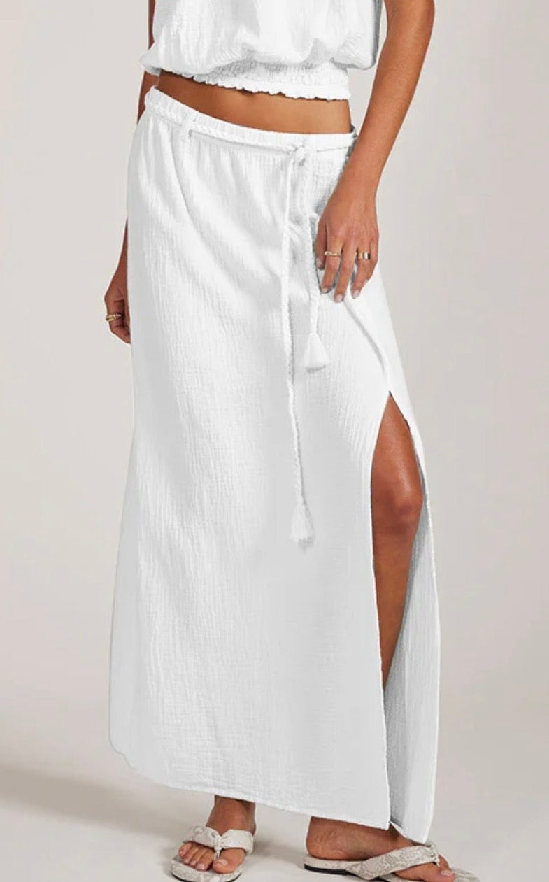 Belted Maxi Skirt
