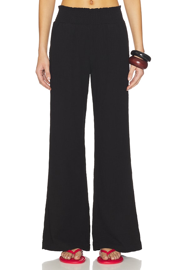 Navy Wide Leg Beach Pant