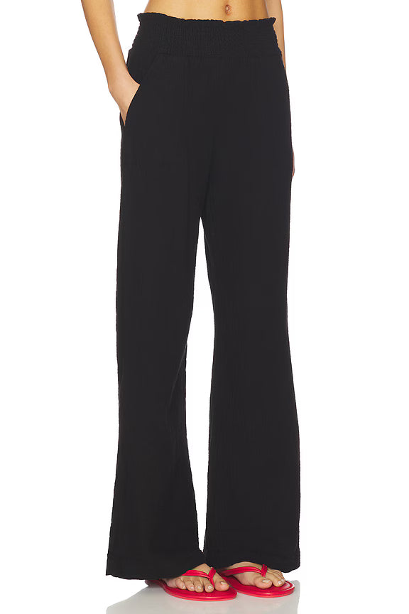 Navy Wide Leg Beach Pant
