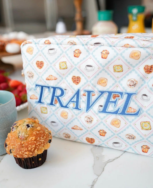 Blue Breakfast Travel Toiletry Bag