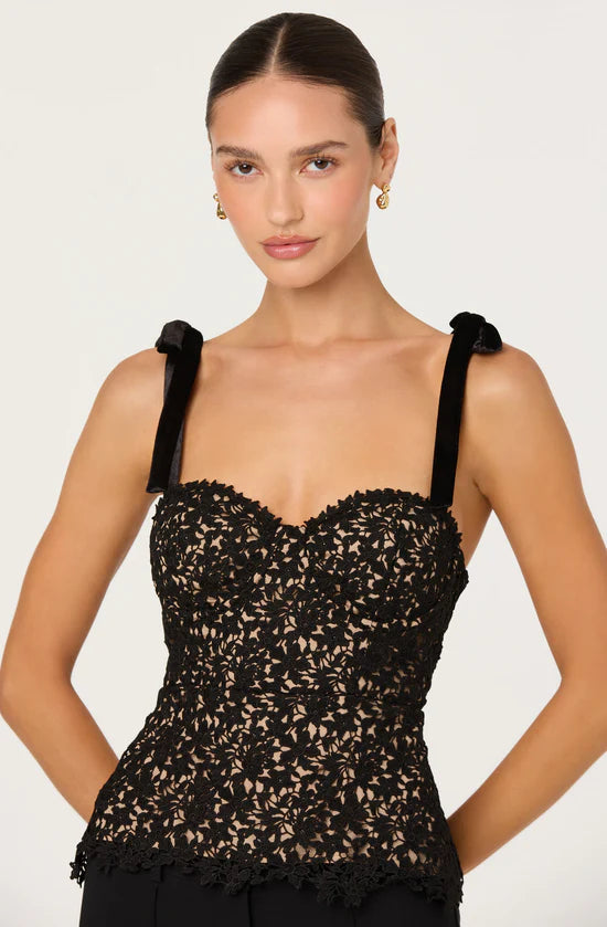 Lace with Nude Corset Top