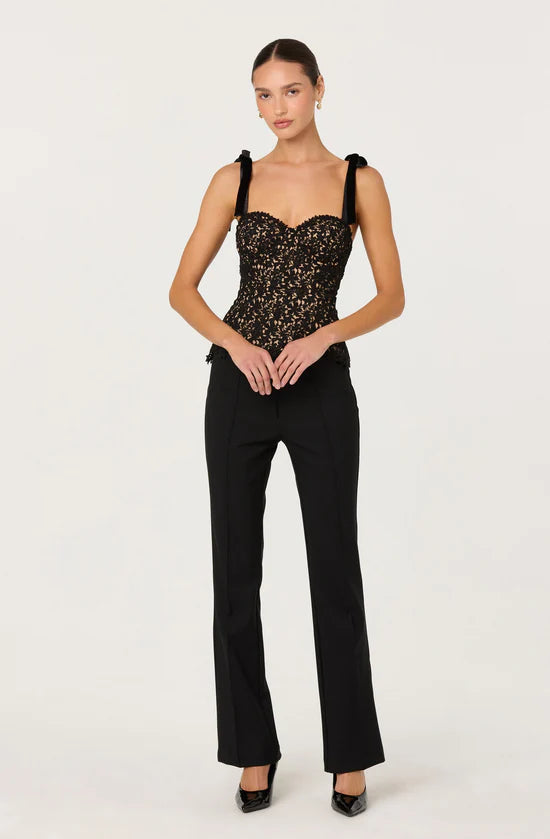Lace with Nude Corset Top