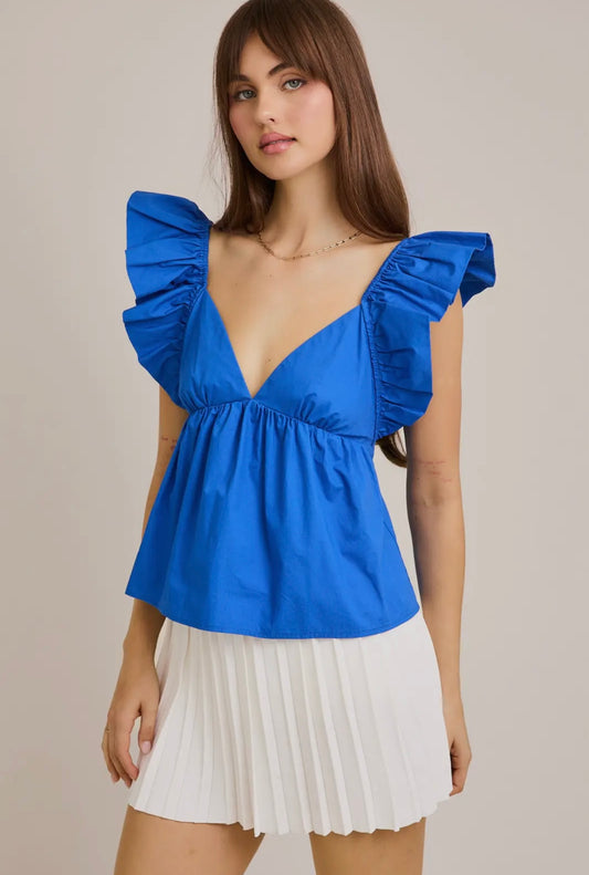 Short Sleeve Tie Back Top