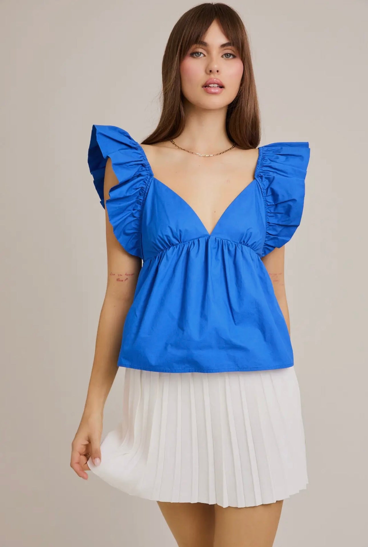 Short Sleeve Tie Back Top