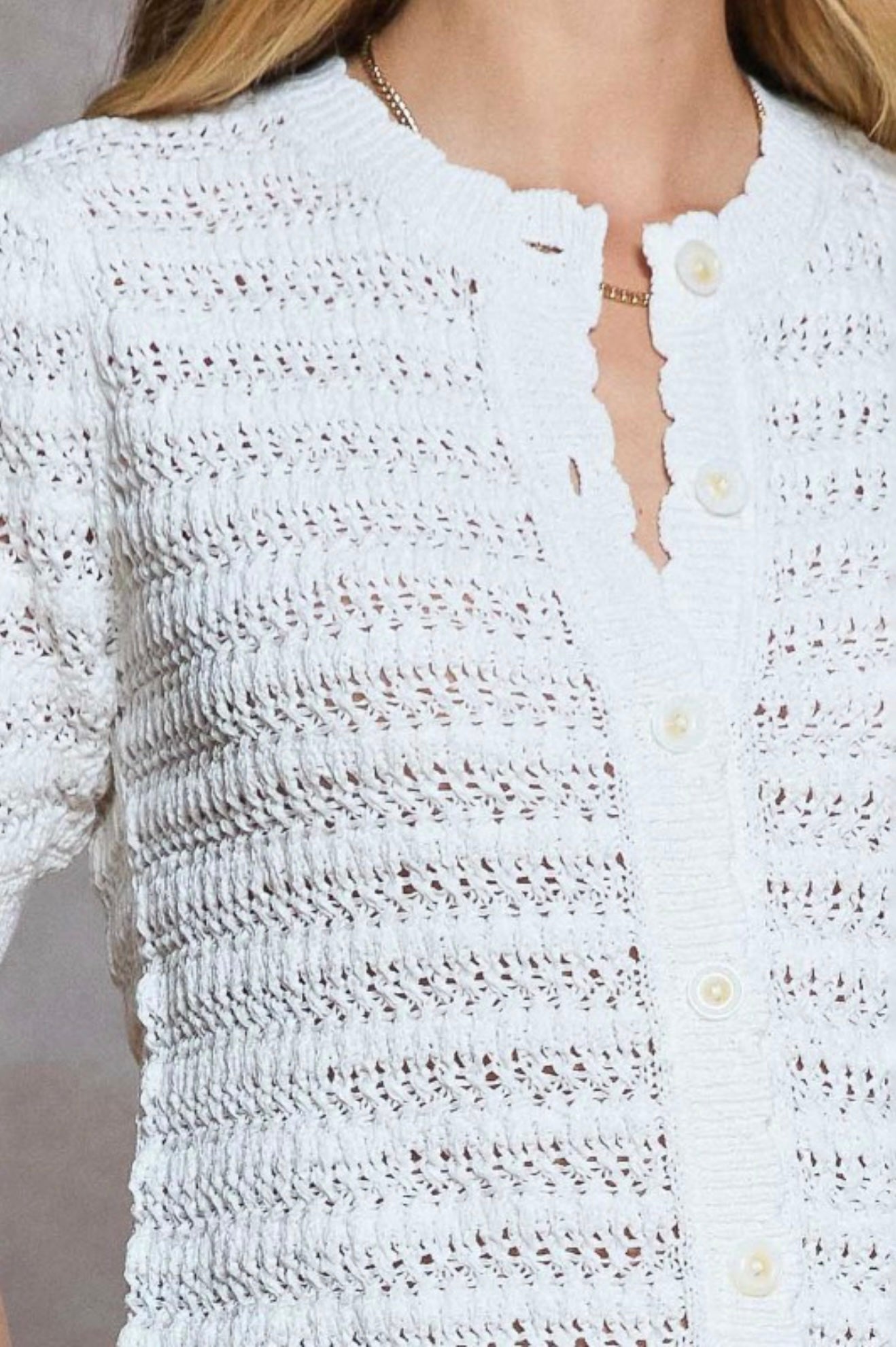 Short Sleeve Crochet Cardigan