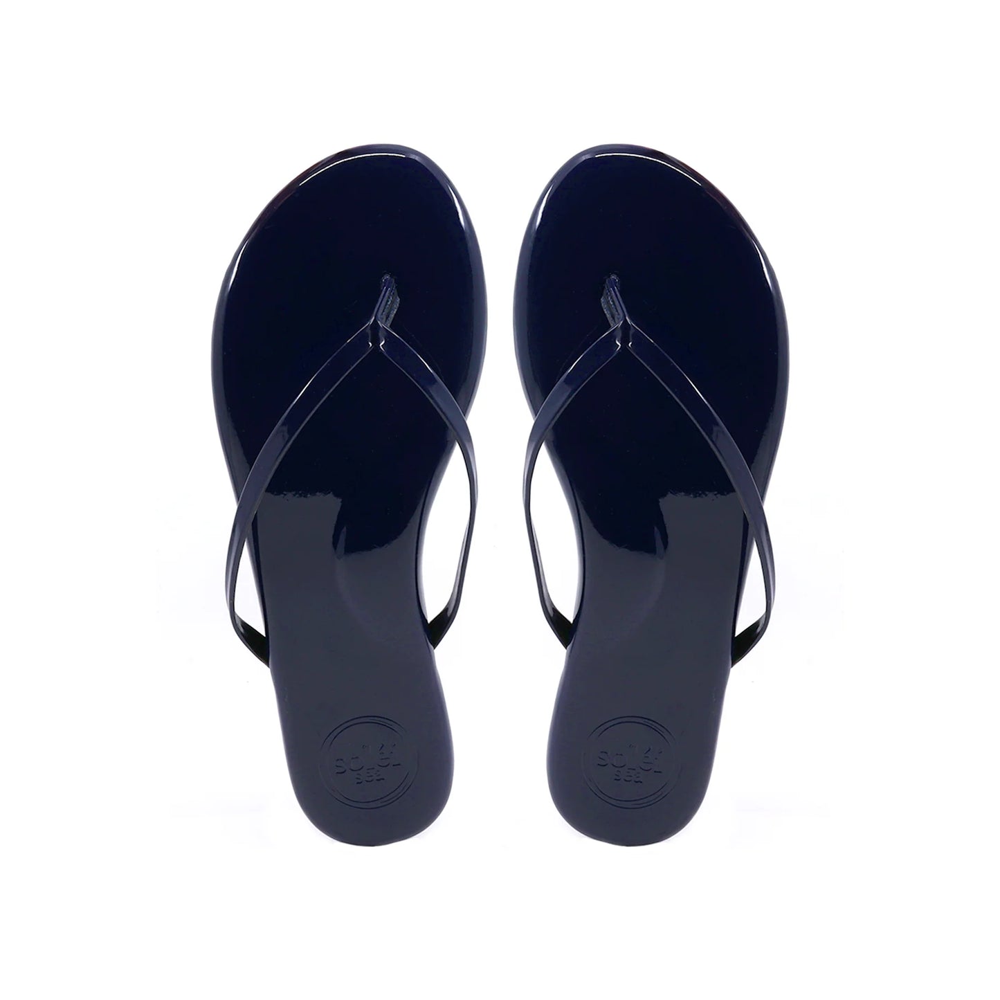 Navy Patent Flip Flop