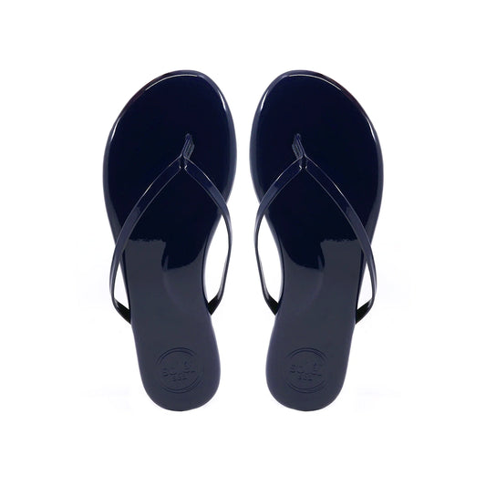 Navy Patent Flip Flop