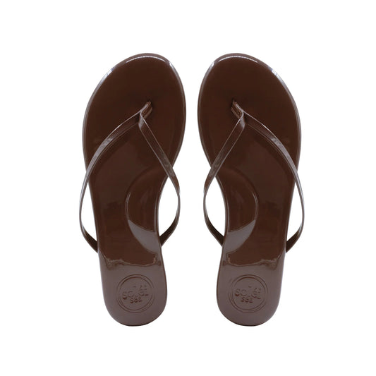 Chocolate Patent Flip Flop
