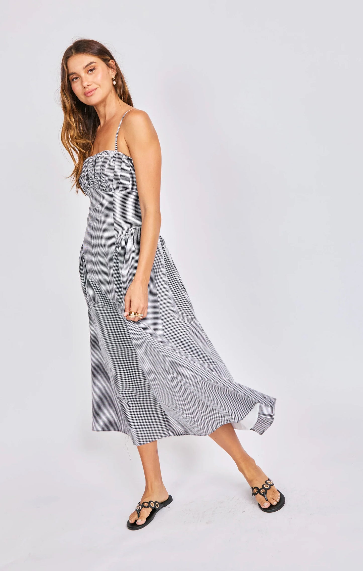 Gingham Midi Dress
