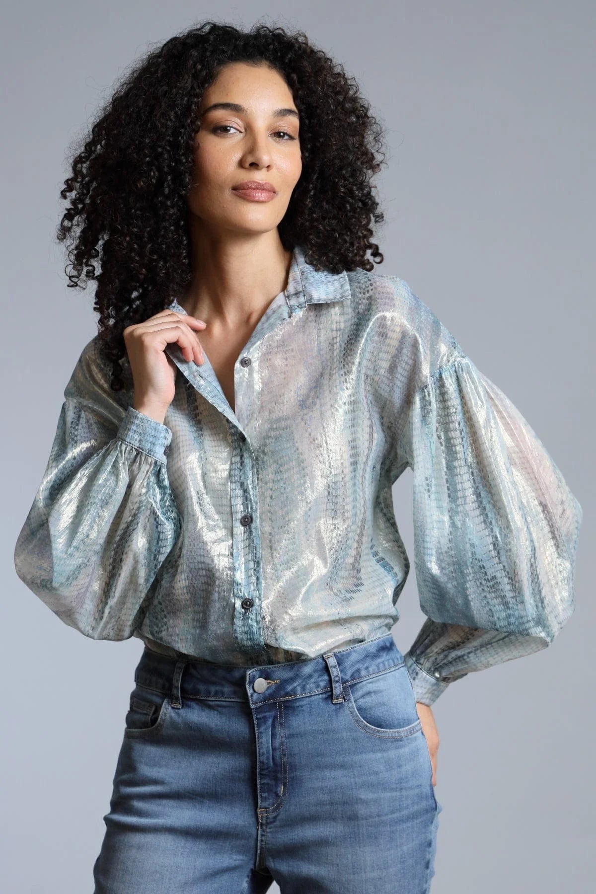 Foil Printed Snake Blouse