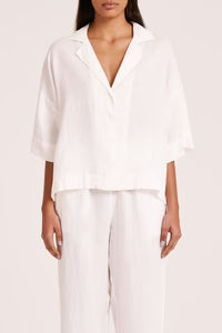 White Lounge Linen Shirt