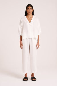 White Lounge Linen Shirt