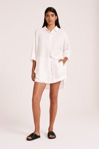 White Lounge Linen Short