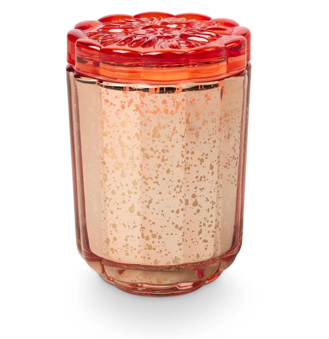 Flourish Glass Candle- Blood Orange Dahlia