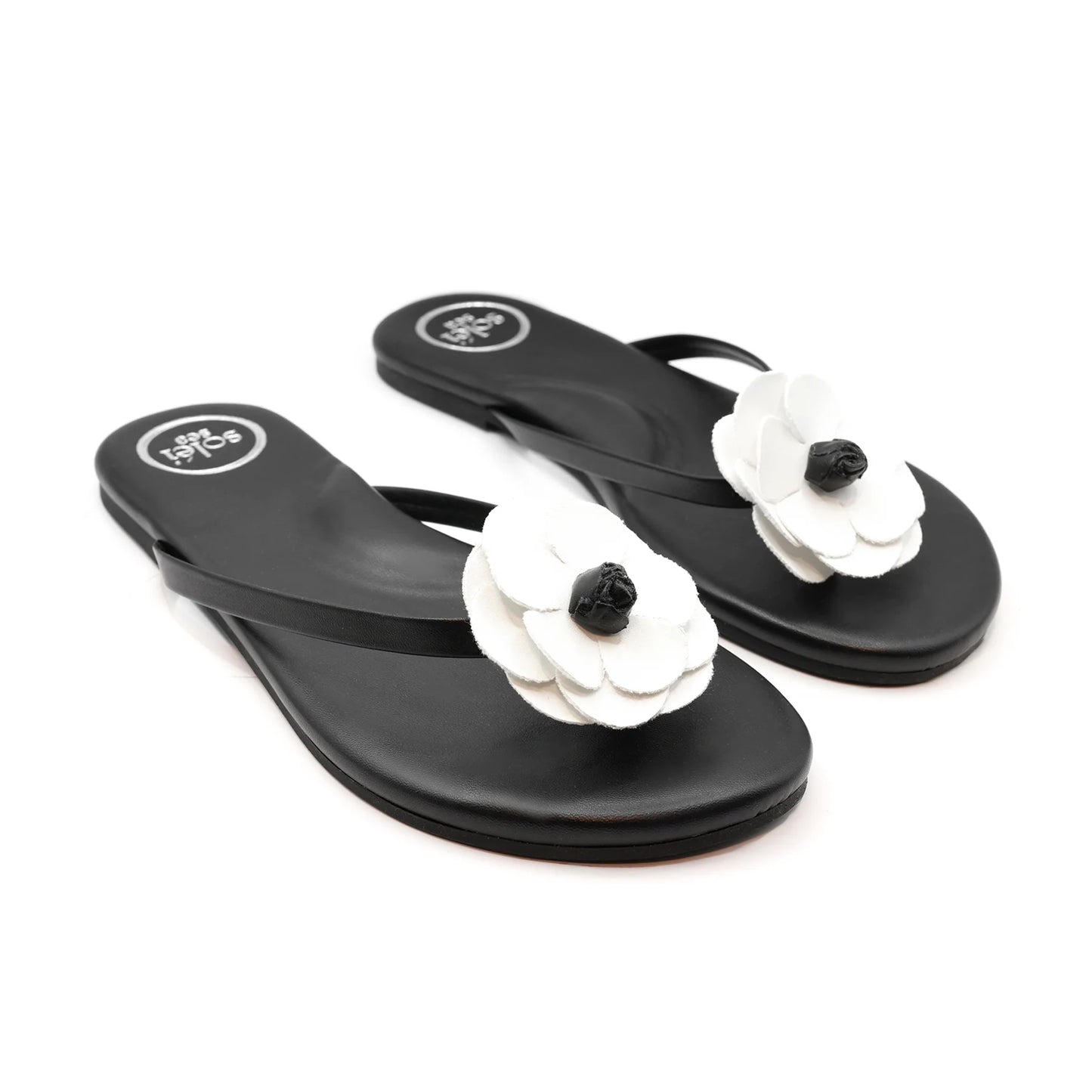 Valentina Blk & White Flip Flop