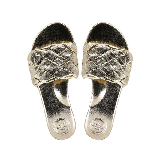 Glinda Metallic Slide Sandal