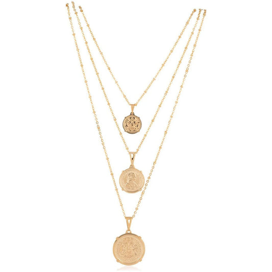 Med Gold Coin Necklace