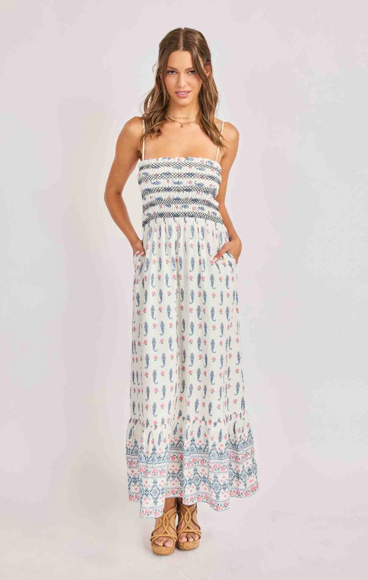 Cream Multi Maxi Dress