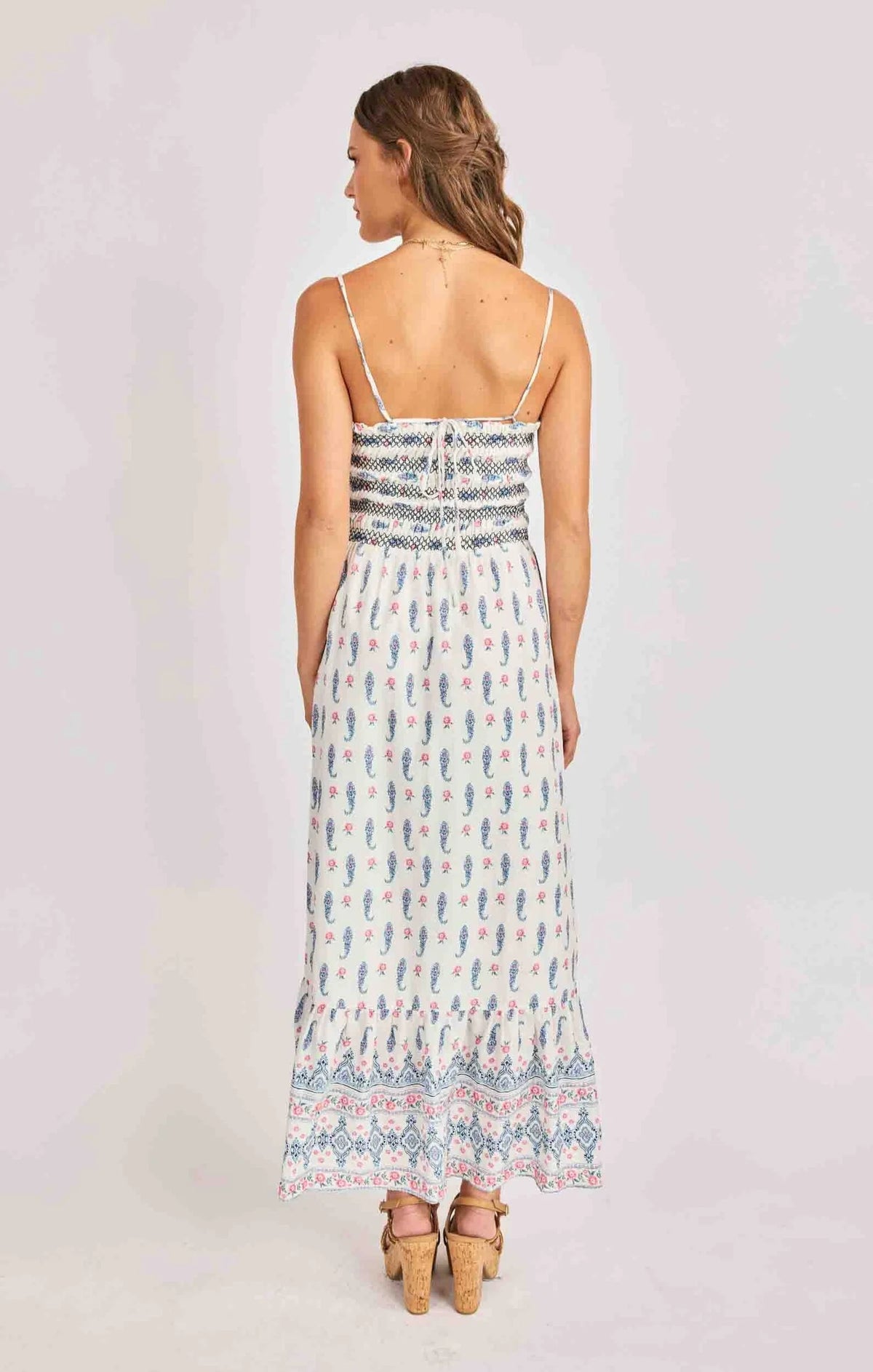 Cream Multi Maxi Dress